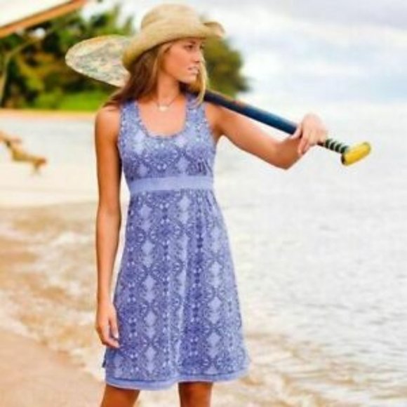 Athleta Dresses & Skirts - Athleta Vyasa Dress Purple Draw String Sleeveless